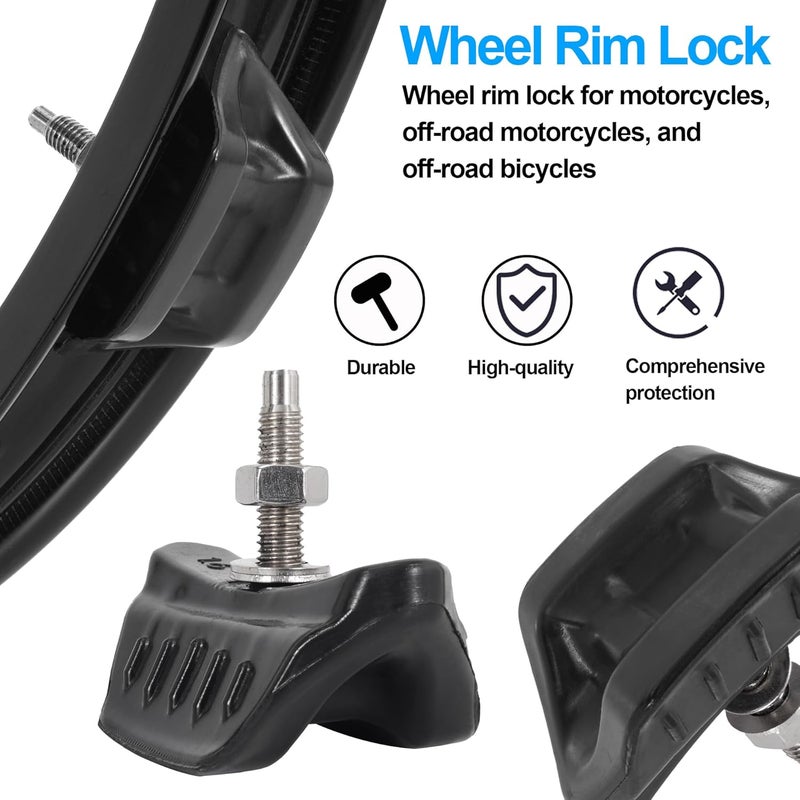 RUTU Motorcycle Wheel Rim Lock 1.6" - Bike Wheel Lock with Tire Locks Nut, Wheel Rim Lock Suitable for Motorcycle and Dirt Bike-Made of CNC Aluminum Alloy for Fixing Tires to Prevent Slipping - Image 3